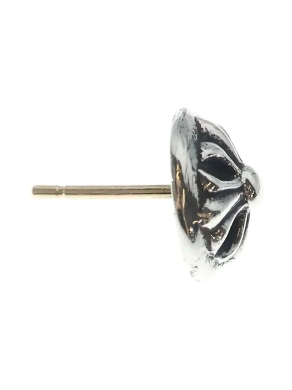 Chrome Hearts Stud Crsbll Cross Ball Earrings Silver